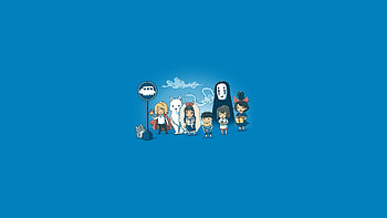 Studio Ghibli My Neighbor Totoro Howl's Moving Castle In The Sky Princess Mononoke Simple Background Minimalism ... HD wallpaper