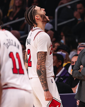 lonzo ball, baseball glove, sports uniform, ALL STAR, NBA UNIFORMS, tattoos, , android , NBA, CHICAGO BULLS HD phone wallpaper