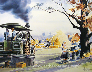 Back to those Days, gathering, fields, work, trains, people HD wallpaper