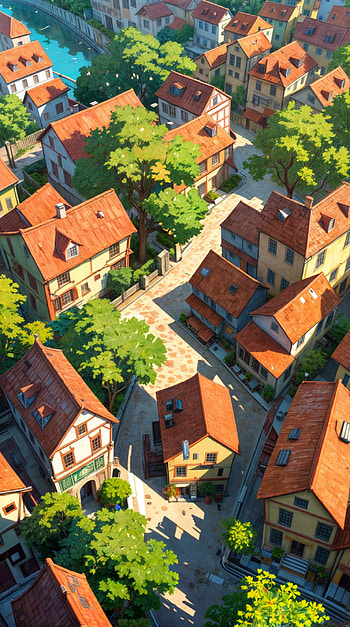 Anime home, Anime, anime city, anime landscape HD phone wallpaper