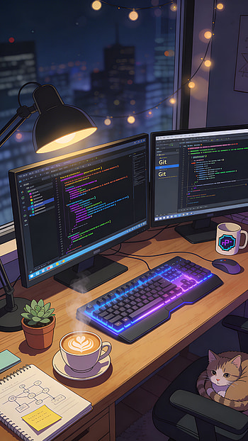 desk, cat HD phone wallpaper