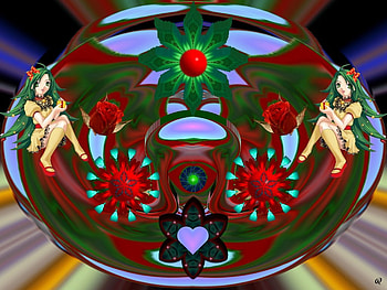 Christmas Sparkles, eye candy, abstract, 3d, fractal, collage HD wallpaper