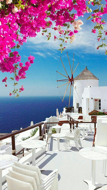Santorini Greece, Travel inspiration, Greek paradise, Must-visit destination HD phone wallpaper