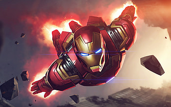 Az71 Ironman, Marvel illustration art, Blue flare, Superhero HD wallpaper