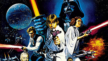 Death Star, Han Solo, Darth Vader, Star Wars Episode Iv: A New Hope, Star Wars, Luke Skywalker, Movie, Princess Leia HD wallpaper