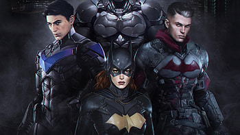 Gotham Bat Family, red-hood, nightwing, deviantart, superheroes, artwork, digital-art HD wallpaper