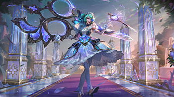 Gwen Crystal Rose Prestige Edition Skin LoL Splash Art PC, Video Game, League Of Legends, Gwen (League Of Legends) HD wallpaper