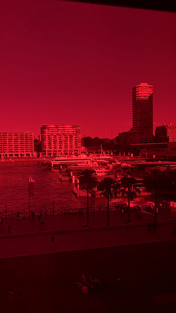 Red Aesthetic, Red City HD phone wallpaper