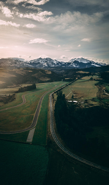 Landscape, Nature, Roads, Mountains, Hills, Snow Covered, Snowbound HD phone wallpaper