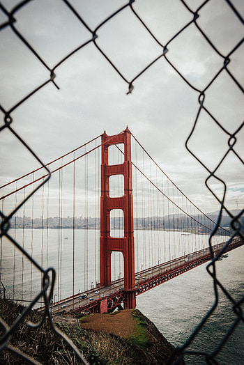 Nature, Sea, Architecture, Grid, Bridge, Fence HD phone wallpaper