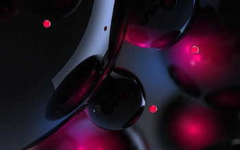 Spheres, dark and pink, abstract HD wallpaper