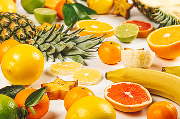 Fruits, Food, Lemon, Banana, Pineapple HD wallpaper
