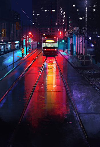 Art, Railway, Rails, Train HD phone wallpaper