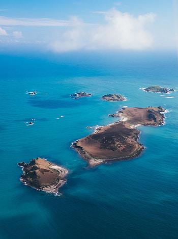 Nature, View From Above, Ocean, Islands HD phone wallpaper
