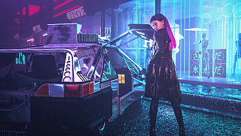 Cyberpunk Neon Urban Girl , cyberpunk, neon, artist, artwork, digital-art HD wallpaper