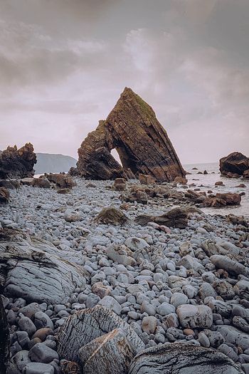 Landscape, Nature, Stones, Rock, Shore, Bank HD phone wallpaper