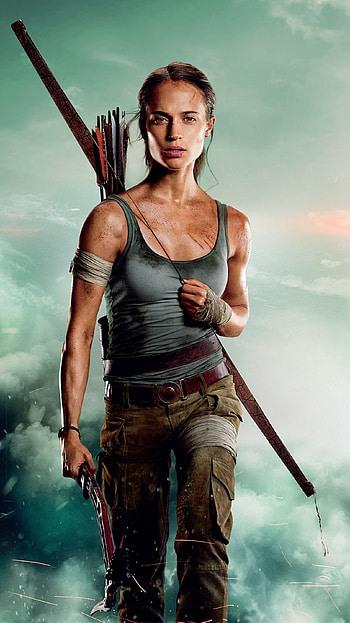Tomb Raider, 2018 movie, Alicia Vikander's role, Exciting storyline HD phone wallpaper