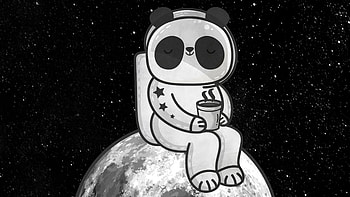 Little Astronaut Having Tea On Moon , astronaut, artist, artwork, digital-art HD wallpaper