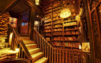 Light, Miscellanea, Miscellaneous, Wood, Wooden, Light Coloured, Stairs, Ladder, Room, Premises, Library HD wallpaper