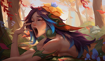 Lila, naifan zhang, art, fantasy, face, girl HD wallpaper