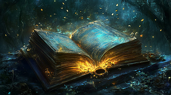 Enchanting Spellbook: A Fantasy, fantasy, spellbook, enchanted forest HD wallpaper