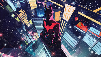 The Batman Beyond In City , batman-beyond, batman, superheroes, artist, artwork, digital-art, artstation HD wallpaper