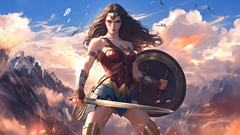 Wonder Woman Weapon X Unleashed, wonder-woman, superheroes, artwork, digital-art, ai HD wallpaper