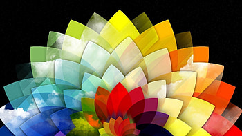 Abstract, Flower, Petals, Drawing, , Colorful, Colourful HD wallpaper