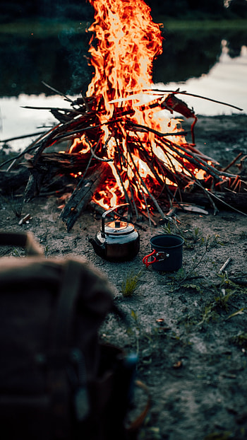 Bonfire, Bonfire Camp HD phone wallpaper
