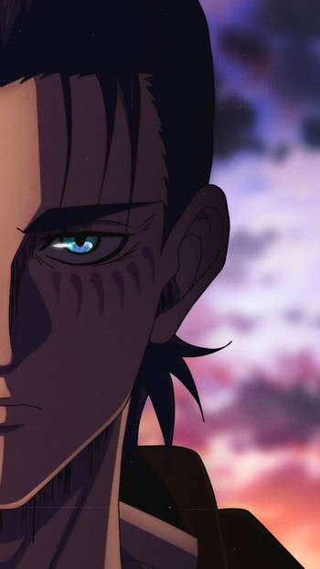 Eren, eye, head, sky, half HD phone wallpaper