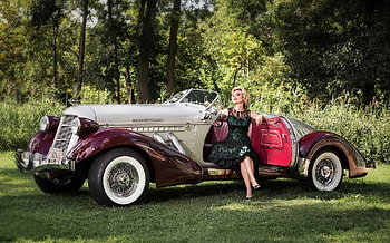 1935 Auburn BoatTail Speedster 851 Super Charger, boattail, blond, model, car, oldie, vintage, auburn HD wallpaper