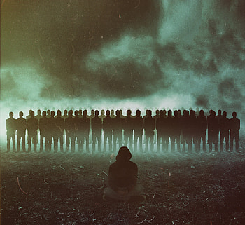 Miscellanea, Miscellaneous, Human, Person, Anonymous, Hood, Crowd, Faceless HD wallpaper