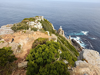 Lighthouse, Cape Town, cliffs, ocean HD wallpaper