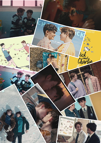 Nick and charlie, collage, heartstopper HD phone wallpaper