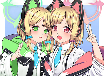 Saiba Twins, Saiba Momoi, Saiba Midori, video game, Blue Archive HD wallpaper