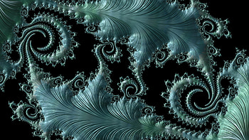 Fractal Art for your - Turquoise Corals on Black, turquoise, CGI, pattern, psychedelic, trippy, Abstract, fractal HD wallpaper