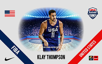 Klay Thompson, United States national basketball team, American Basketball Player, NBA, portrait, USA, basketball HD wallpaper