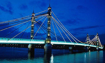 bridge-over-life, blue, bridges, water, lights HD wallpaper