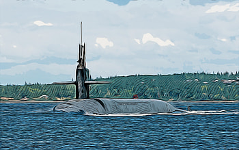 USS Alabama SSBN-731, , vector art, SSBN-731, submarines, United States Navy, US army, abstract ships, battleship, US Navy, Ohio-class, Alabama SSBN-731 HD wallpaper