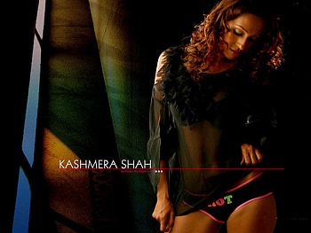 Dishy-Kashmira-Shah, sexy, model, black, nice HD wallpaper