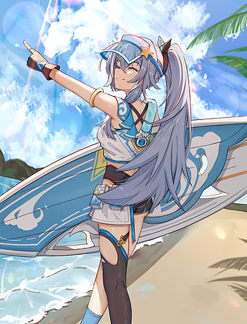 Fu hua summer, cloud, honkai impact, sky, game, fight HD phone wallpaper