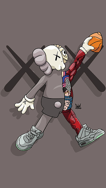 Kaws, finger, batting glove HD phone wallpaper