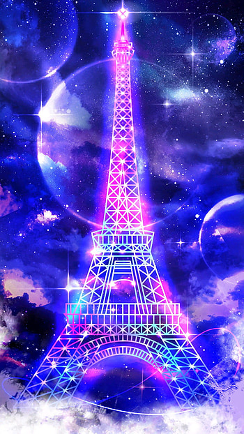 The lighted tower, midnight, light HD phone wallpaper