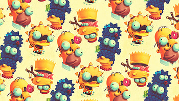Glitch, the simpsons, animated, tv show HD wallpaper