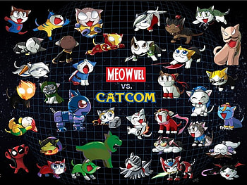 meowvel vs catcom, morgen, videogame, video game, spider man, comic book, capcom, marvel HD wallpaper