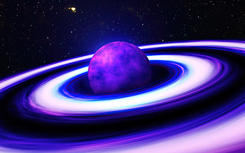purple planet, , 3D art, rings, galaxy, NASA, nebula, sci-fi, planets HD wallpaper