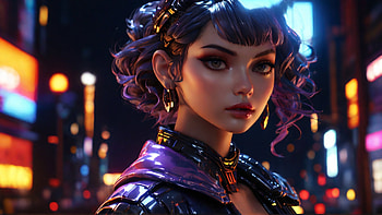 Cyberpunk Girl, cyberpunk, girl, neon, woman HD wallpaper
