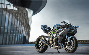 Kawasaki Ninja H2R, side view, sport bike, gray Ninja H2R, japanese sportbikes, Kawasaki HD wallpaper