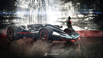 Batmobile Beyond , batman, superheroes, behance, artwork, artist HD wallpaper