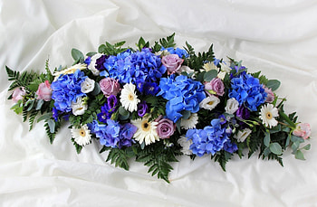 Flowers, Gerberas, Greens, Composition, Hydrangea, Lisianthus Russell, Lisiantus Russell HD wallpaper